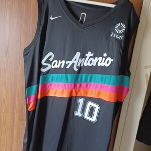 San Antonio Spurs Black Fiesta Authentic Demar Derozan Jersey Size 54 (2XL)